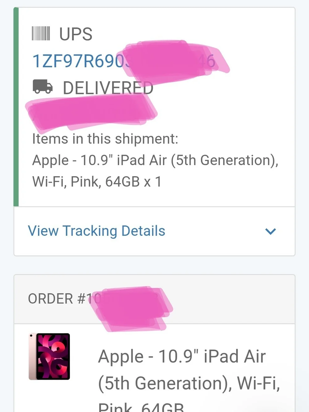 Apple iPad Air in Pink